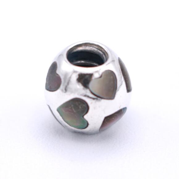Authentic PANDORA Love Me Black Mother of Pearl Charm - 790398MPB - Picture 7 of 9